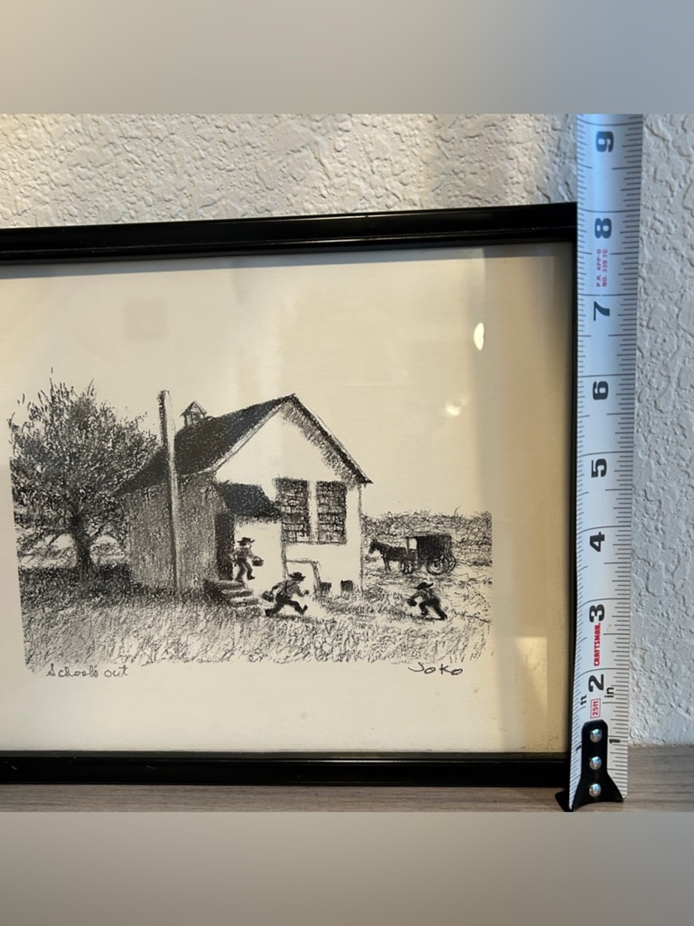Vintage JoKo Joseph Koch "School's Out" Framed Amish Art Print - Signed - Picture 7 of 7